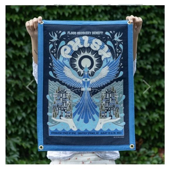 PHISH SPAC Flood Recovery Benefit x Oxford Pennant Flag Brian Steely SOLD OUT - Picture 6 of 9